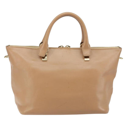Chloe Bicolor Baylee Satchel Leather, ORANGE, LEATHER, Handbag