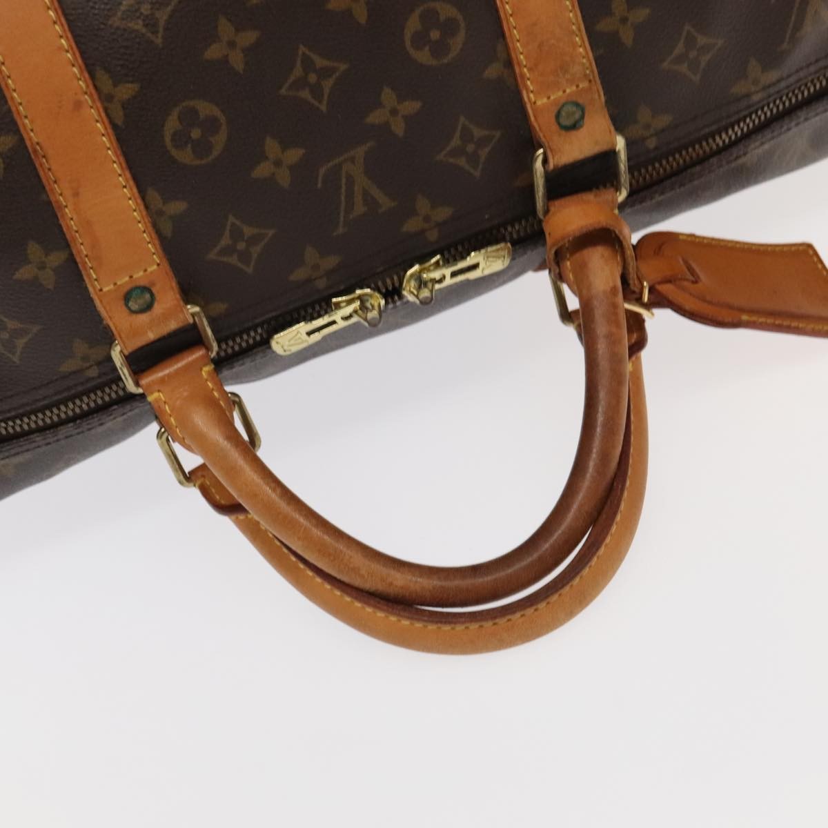 Louis Vuitton Keepall Bag Monogram Canvas, BROWN, CANVAS, Travel bag
