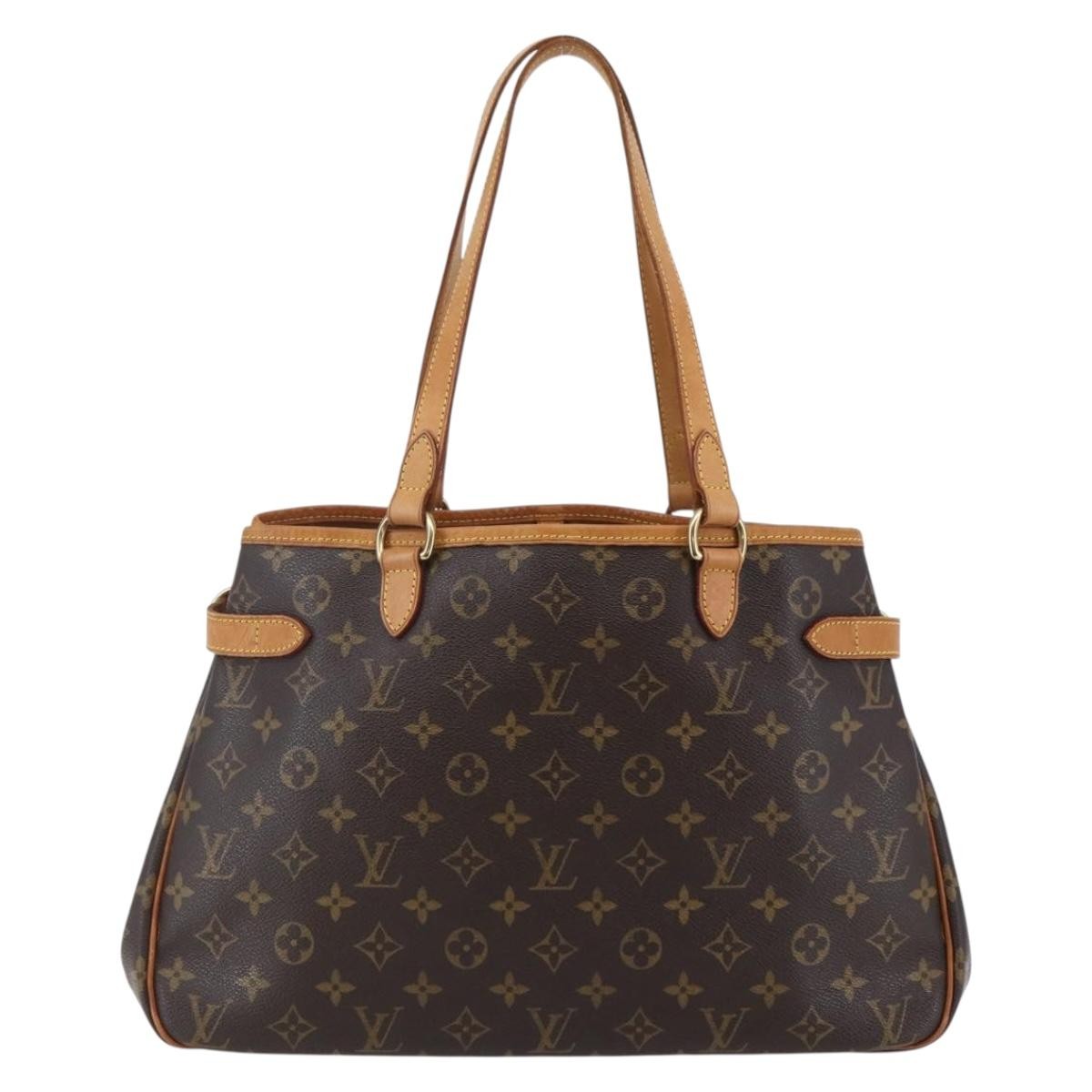 Louis Vuitton Batignolles Handbag Monogram Canvas, BROWN, CANVAS, Tote bag