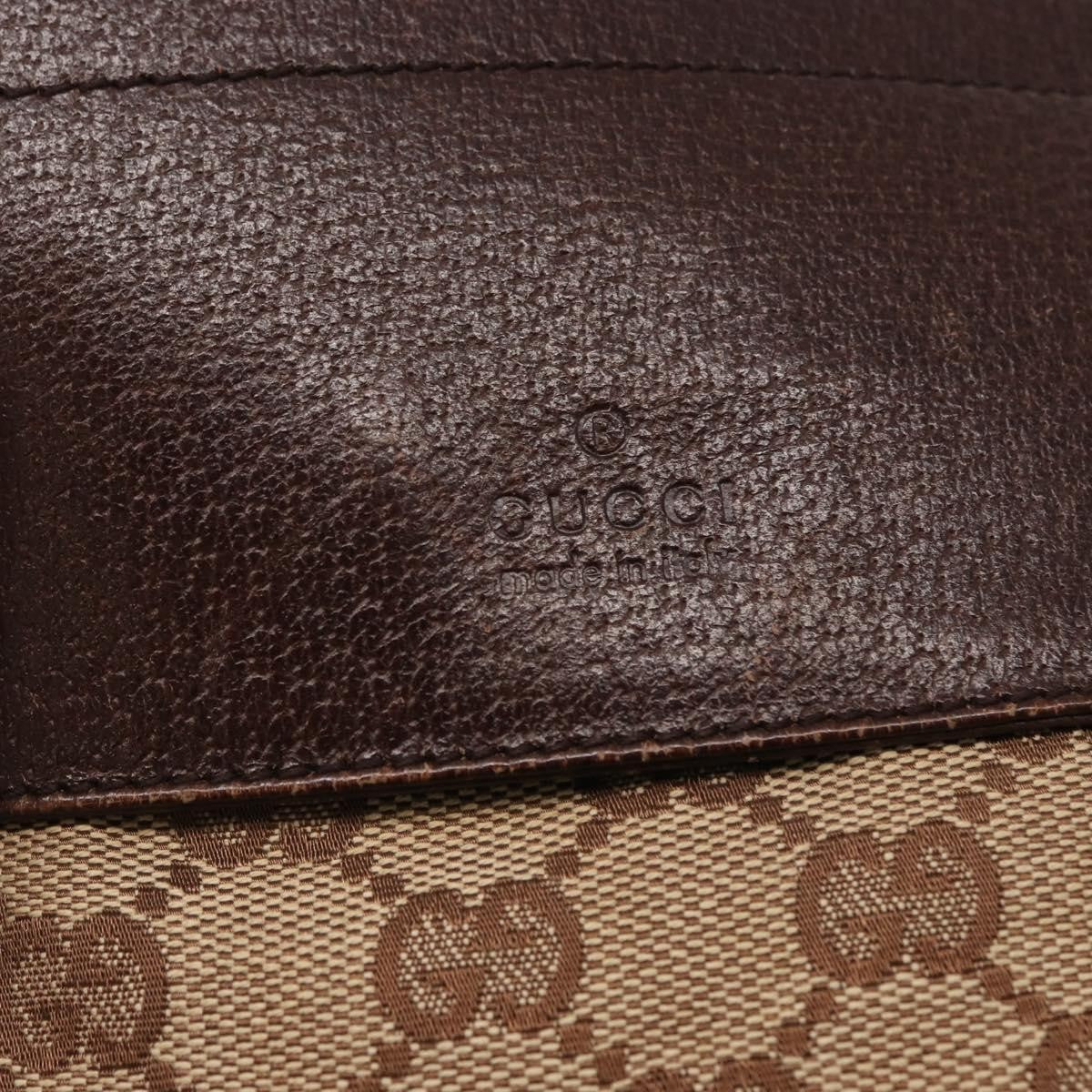 Gucci Vintage Double Belt Bag GG Canvas with Leather, BEIGE, CANVAS, Clutche & pouche