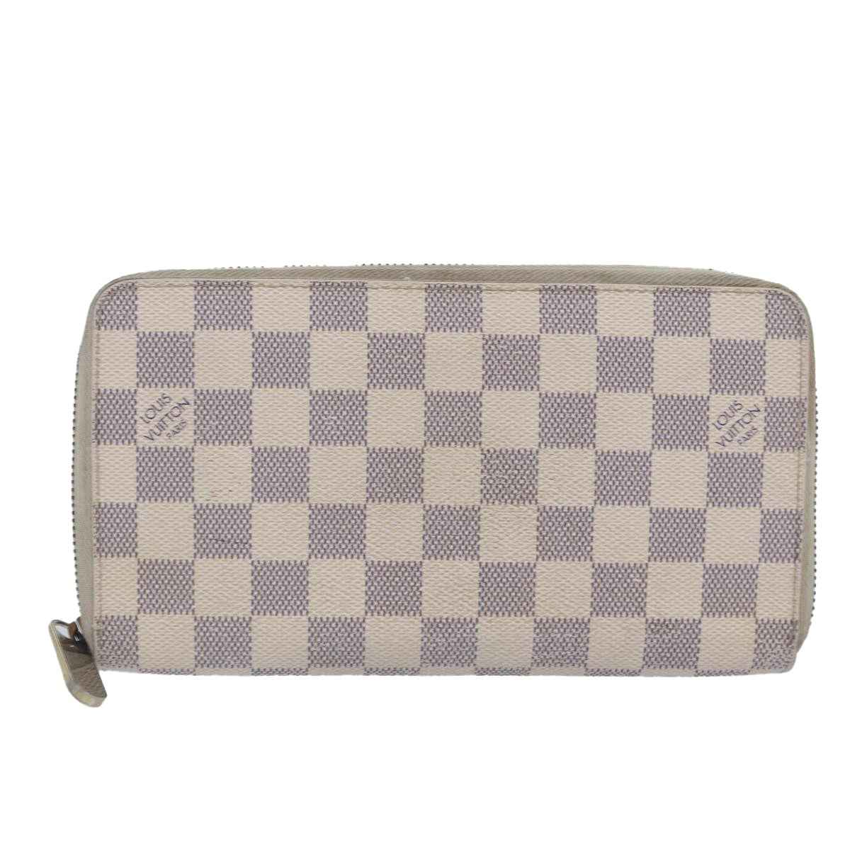 Louis Vuitton Zippy Organizer Damier, WHITE, CANVAS, Wallets