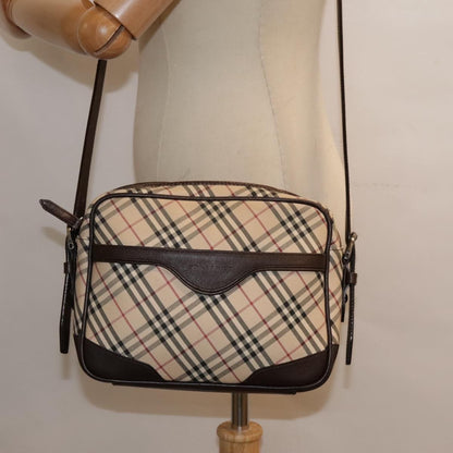 Burberry Camera Crossbody Bag Vintage Check Canvas, BEIGE, CANVAS, Shoulder bag