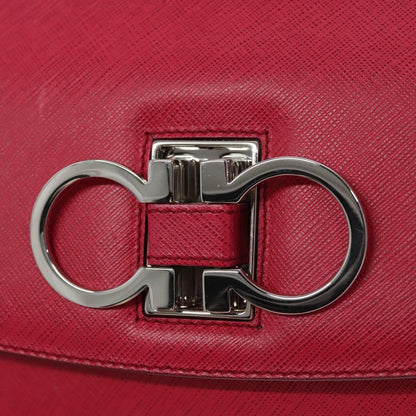 Salvatore Ferragamo Gancini Shoulder Bag Leather, PINK, LEATHER, Shoulder bag