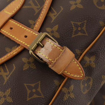 Louis Vuitton Saumur Handbag Monogram Canvas, Brown, Canvas, Shoulder Bag