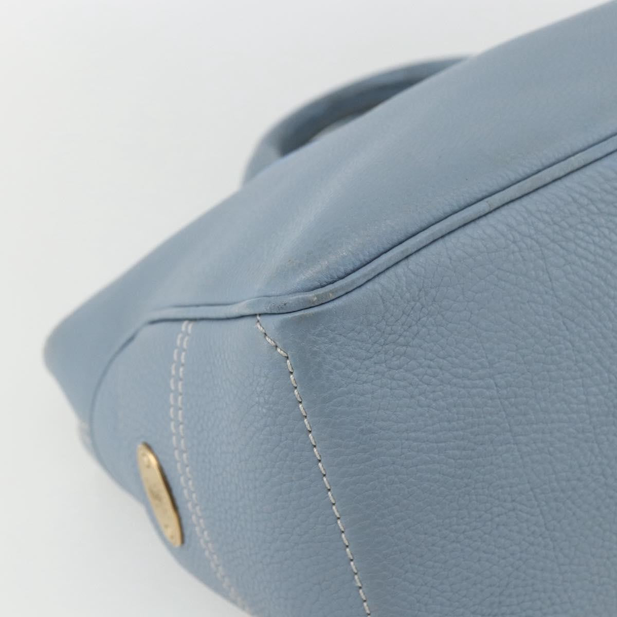 Celine Boogie Satchel Leather, BLUE, LEATHER, Handbag