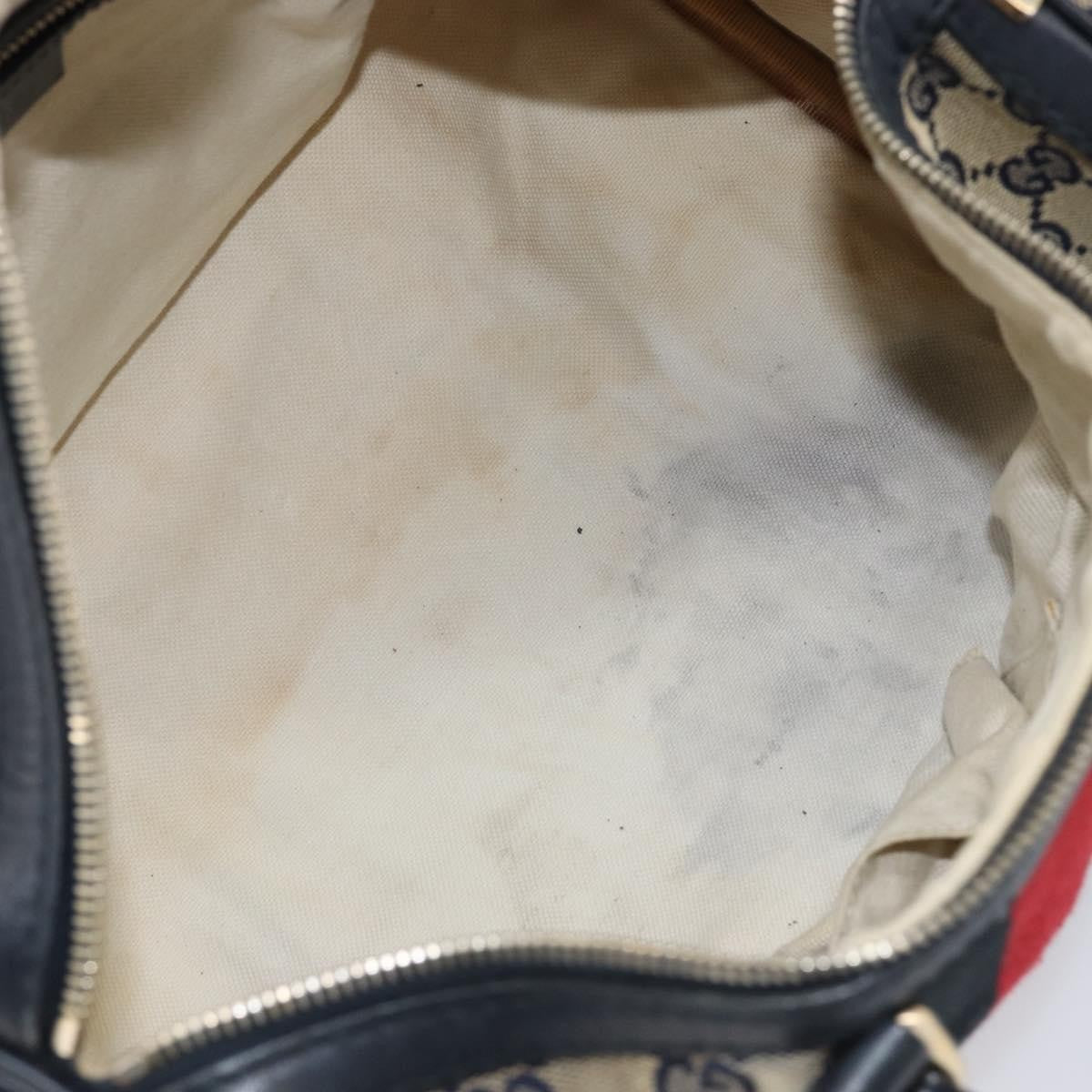 Gucci Vintage Web Boston Bag GG Canvas, NAVY, CANVAS, Travel bag