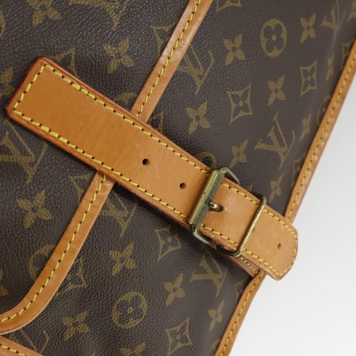 Louis Vuitton Sac Chasse Hunting Bag Monogram Canvas, BROWN, CANVAS, Travel bag