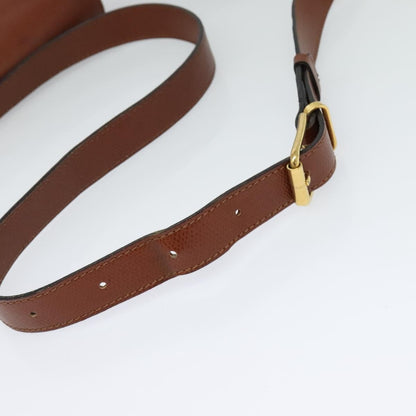 Celine Flap Shoulder Bag Leather, BROWN, LEATHER, Shoulder bag