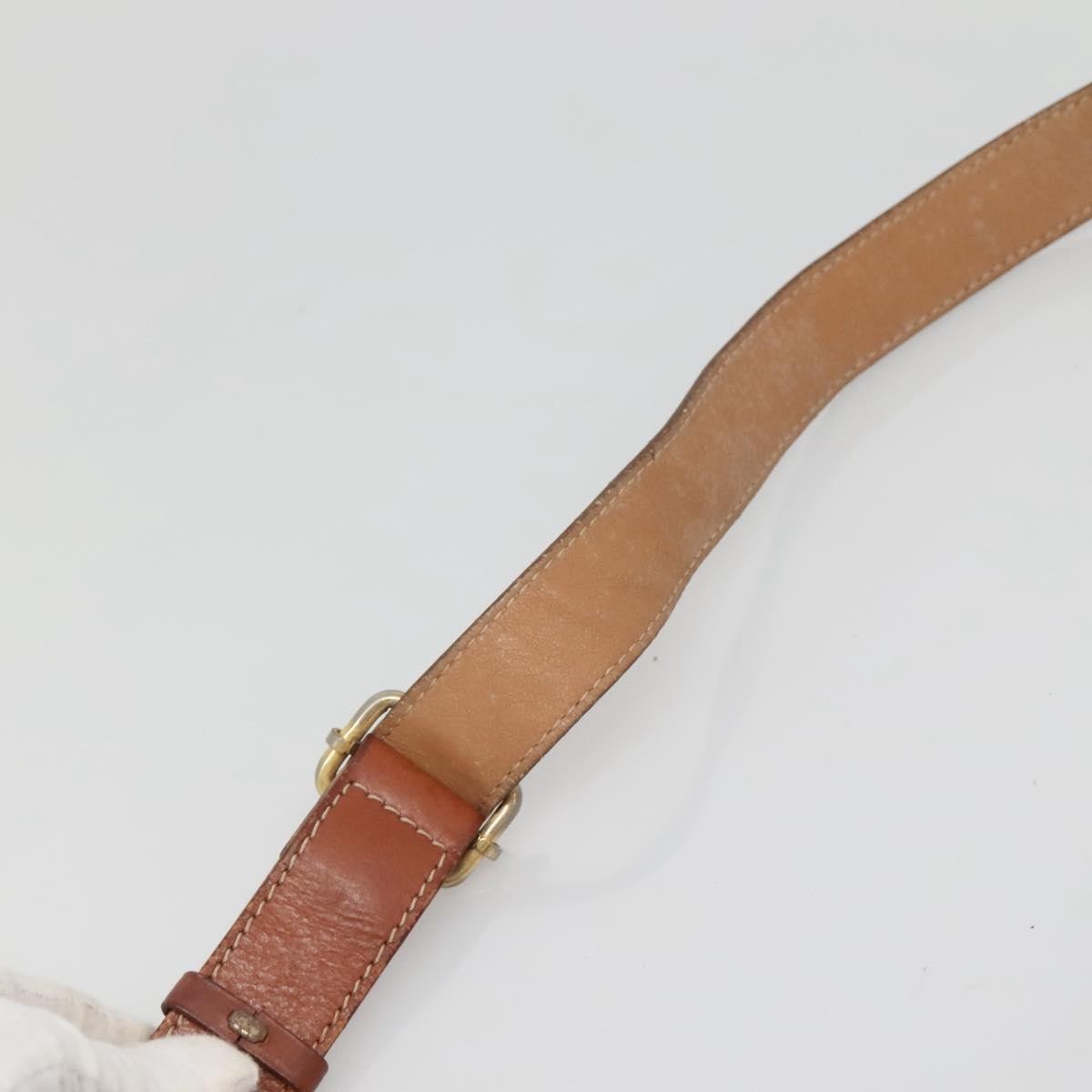 Celine Vintage Macadam Shoulder Bag Canvas and Leather, Brown, Canvas, Shoulder Bag