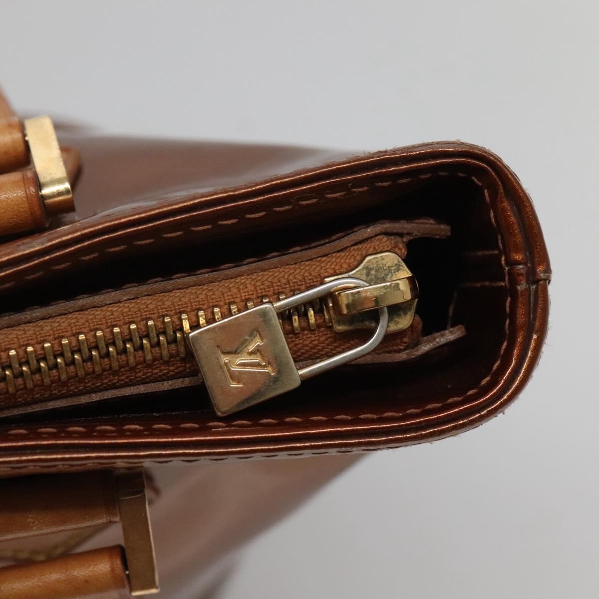Louis Vuitton Houston Handbag Monogram Vernis, BROWN, PATENT_LEATHER, Handbag