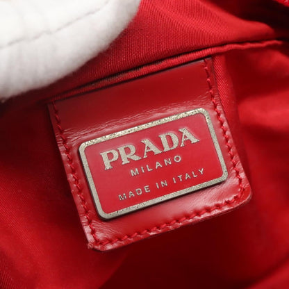 Prada Zip Top Messenger Bag Tessuto, RED, NYLON, Shoulder bag
