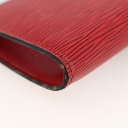 Louis Vuitton Pochette Accessoires Epi Leather, RED, LEATHER, Clutche & pouche