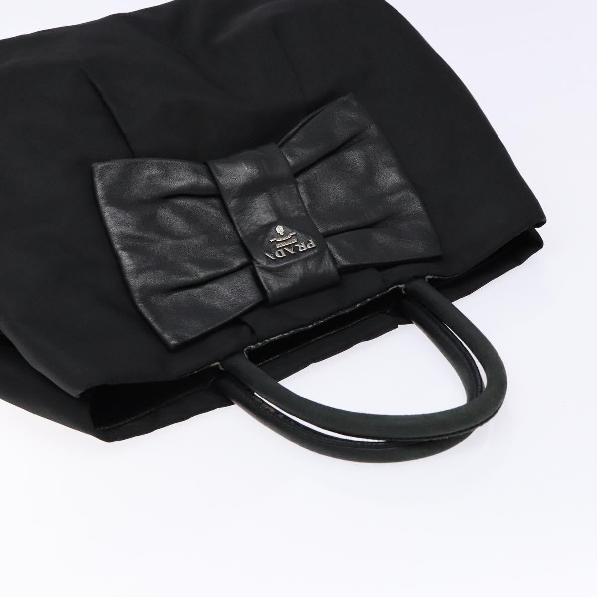 Prada Bow Tote Tessuto, SILVER, NYLON, Handbag