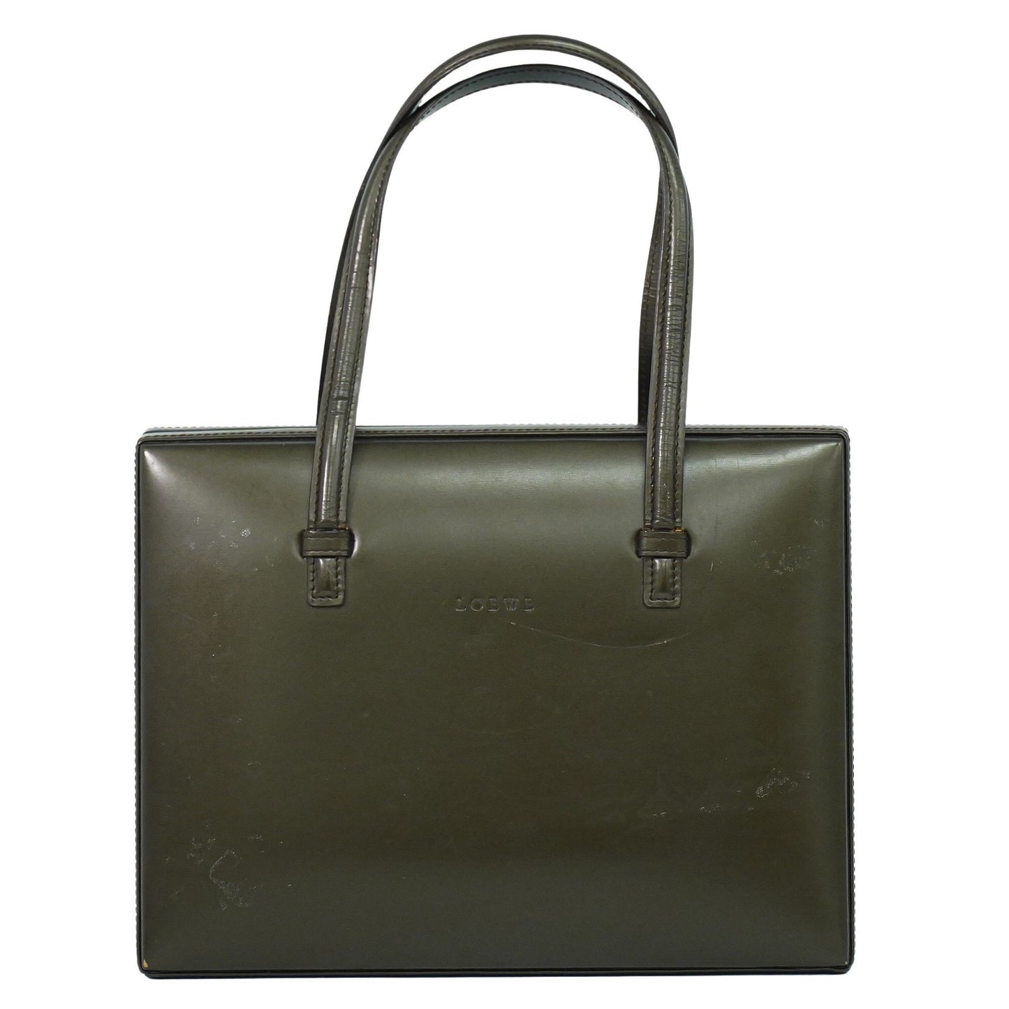 Loewe Postal Bag Leather, BROWN, LEATHER, Crossbody bag