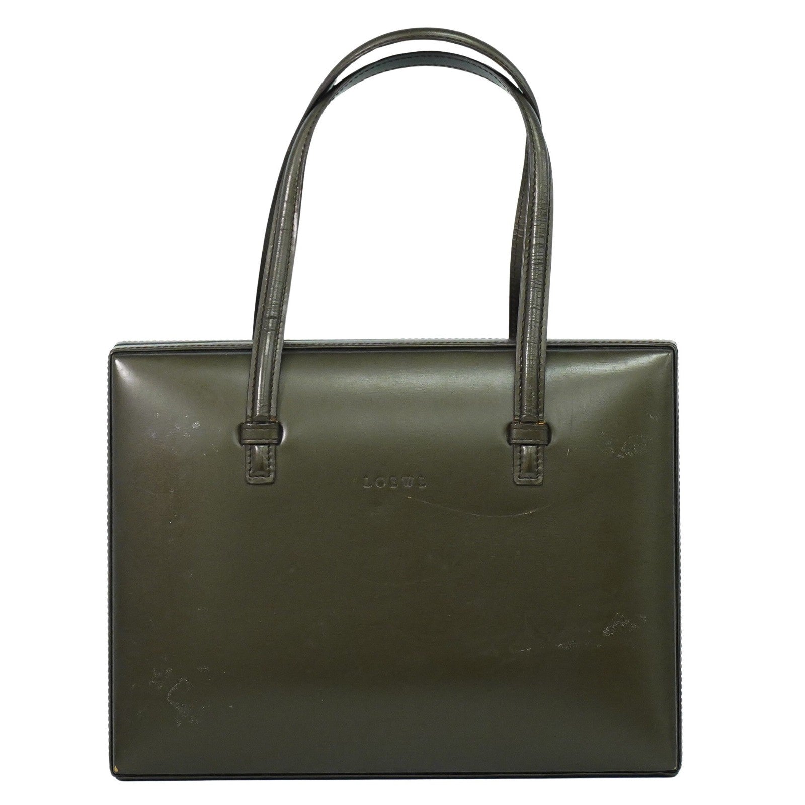 Loewe Postal Bag Leather, BROWN, LEATHER, Crossbody bag