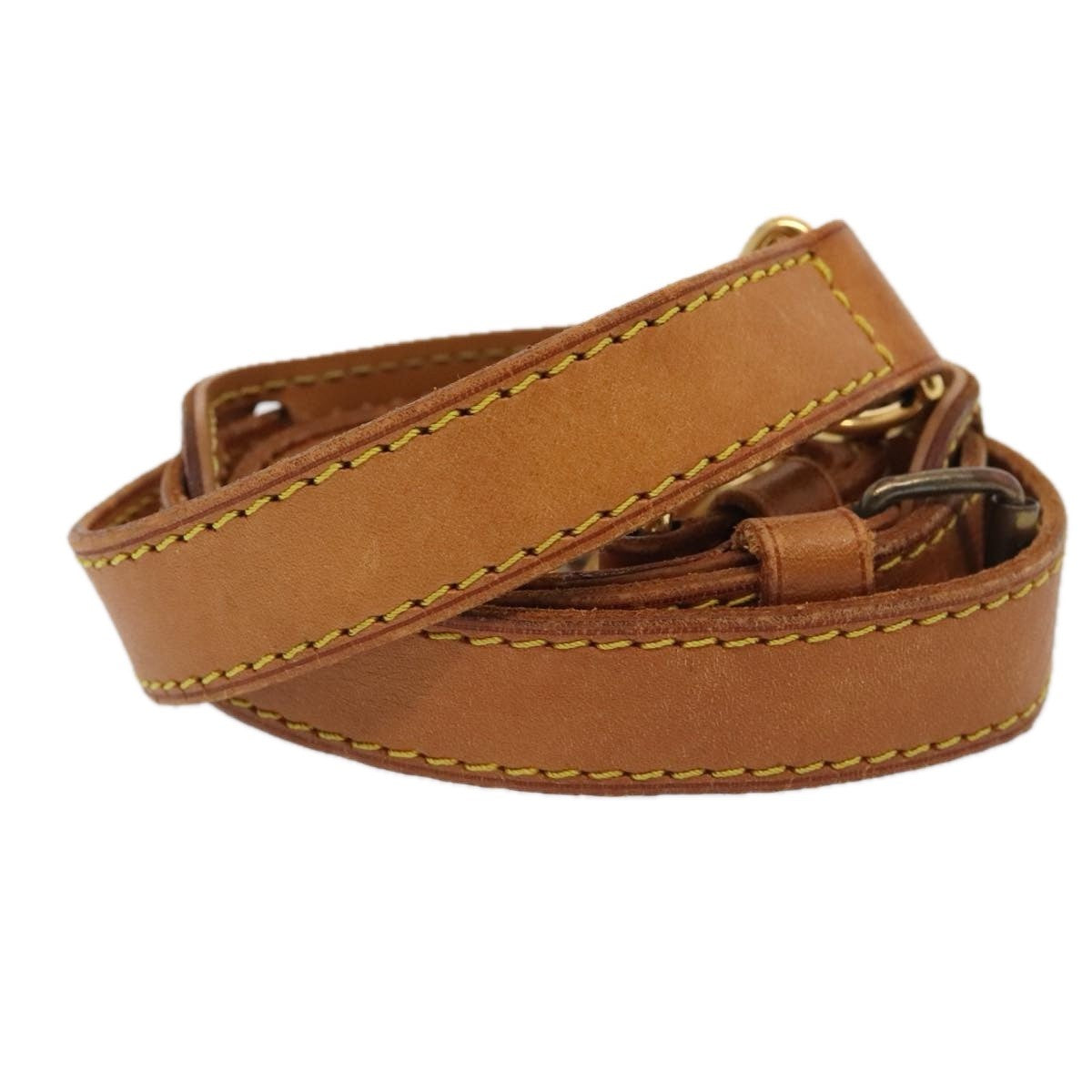 Louis Vuitton Adjustable Shoulder Strap Vachetta Leather, BEIGE, LEATHER, Straps