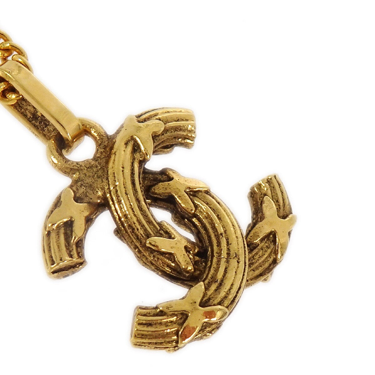 Chanel CC Logo Pendant Necklace Metal, GOLD, GOLD_PLATED, Necklace