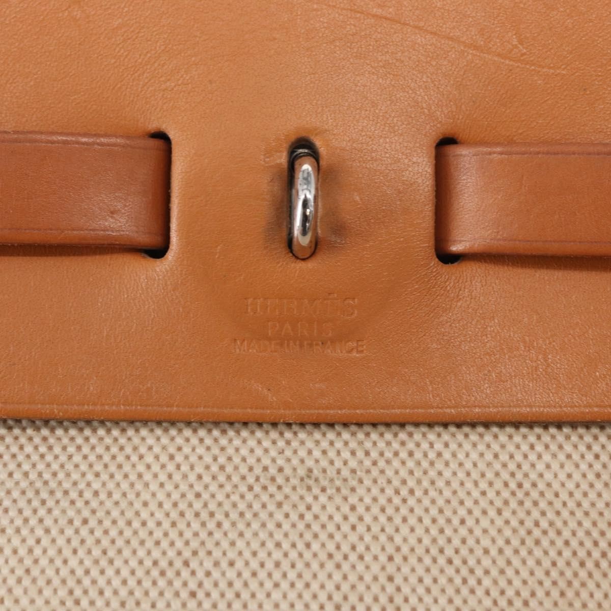 Hermes Herbag A Dos Backpack Toile, BEIGE, CANVAS, Backpack