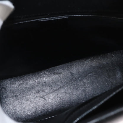Gucci Vintage Bamboo Handle Bag Leather, BLACK, LEATHER, Handbag