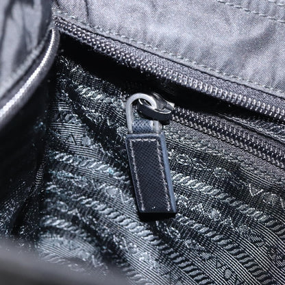 Prada Flat Messenger Bag Tessuto, BLACK, NYLON, Shoulder bag