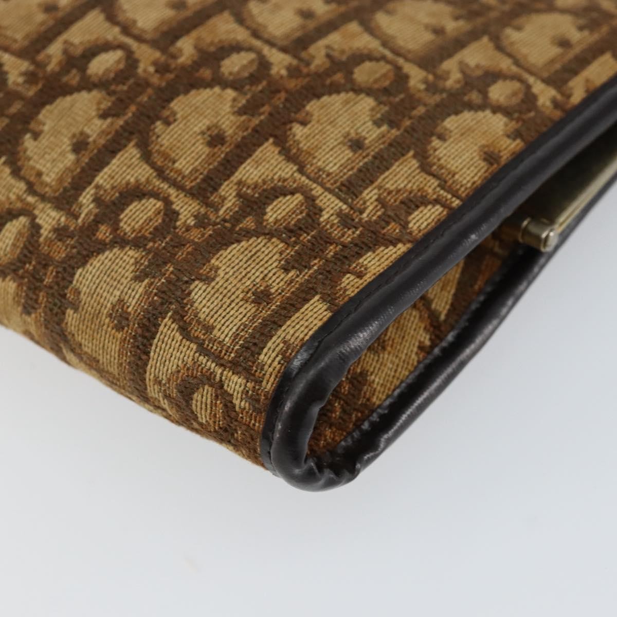 Christian Dior Vintage Frame Clutch Diorissimo Canvas, BROWN, CANVAS, Clutche & pouche