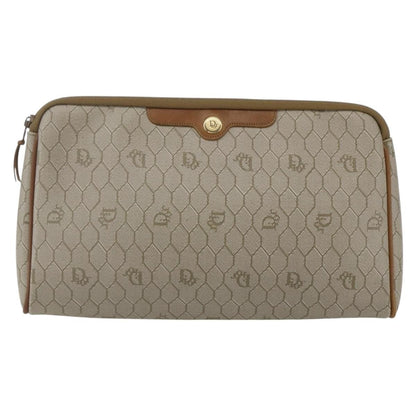 Christian Dior Vintage honeycomb clutch Canvas, Beige, Canvas, Clutch