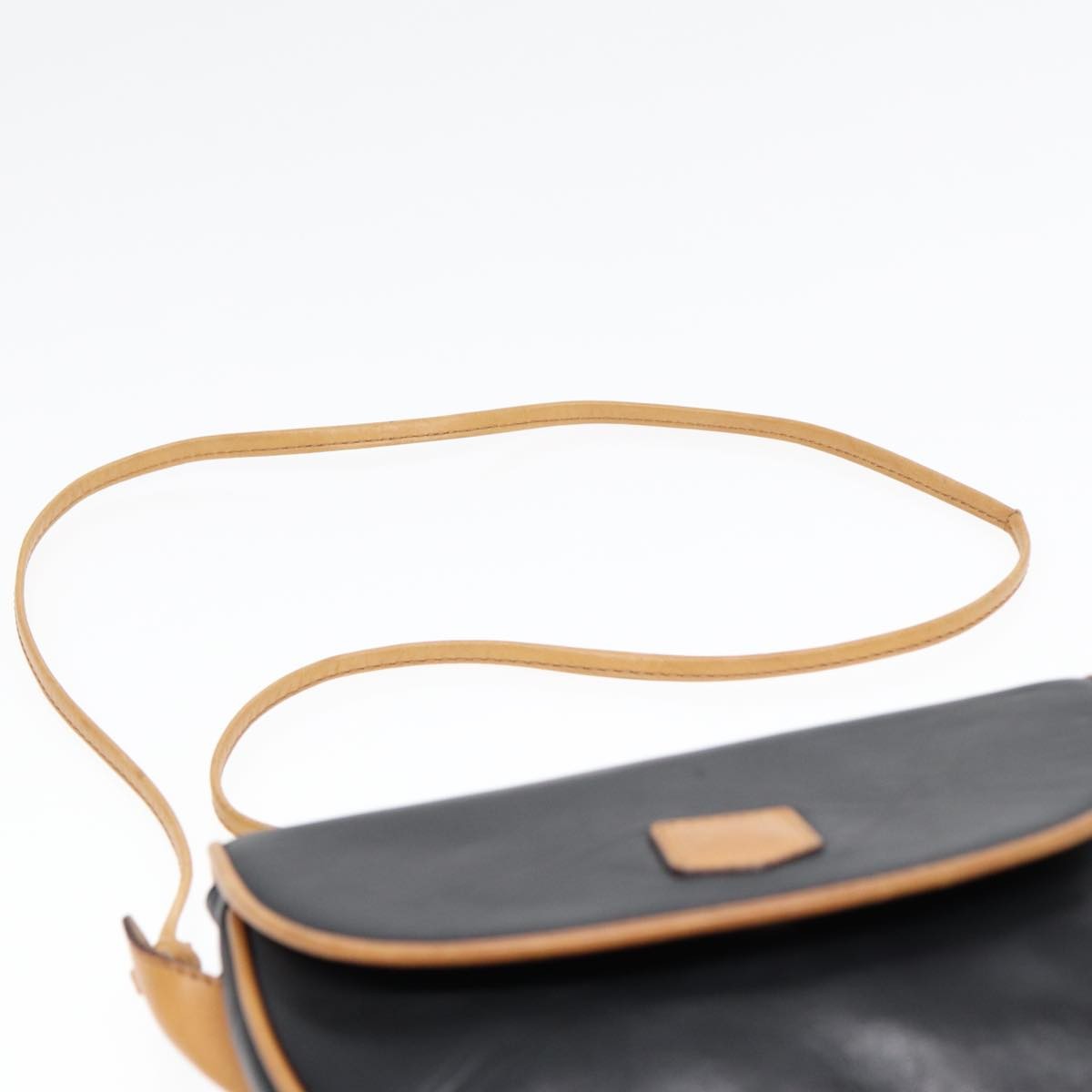 Celine Vintage Macadam Handbag vinyle, BLACK, LEATHER, Shoulder bag