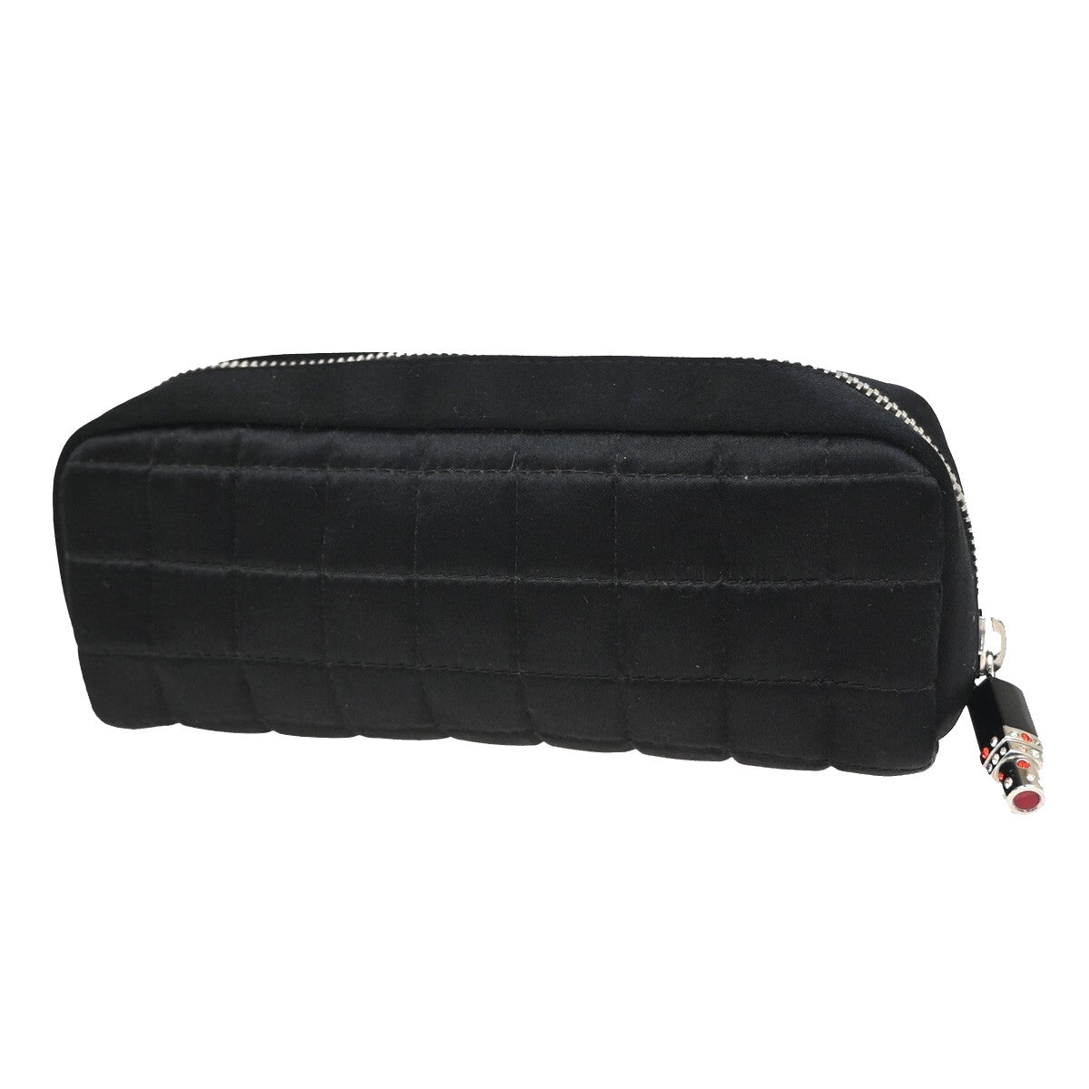 Chanel Chocolate Bar Clutch Nylon, BLACK, NYLON, Clutche & pouche