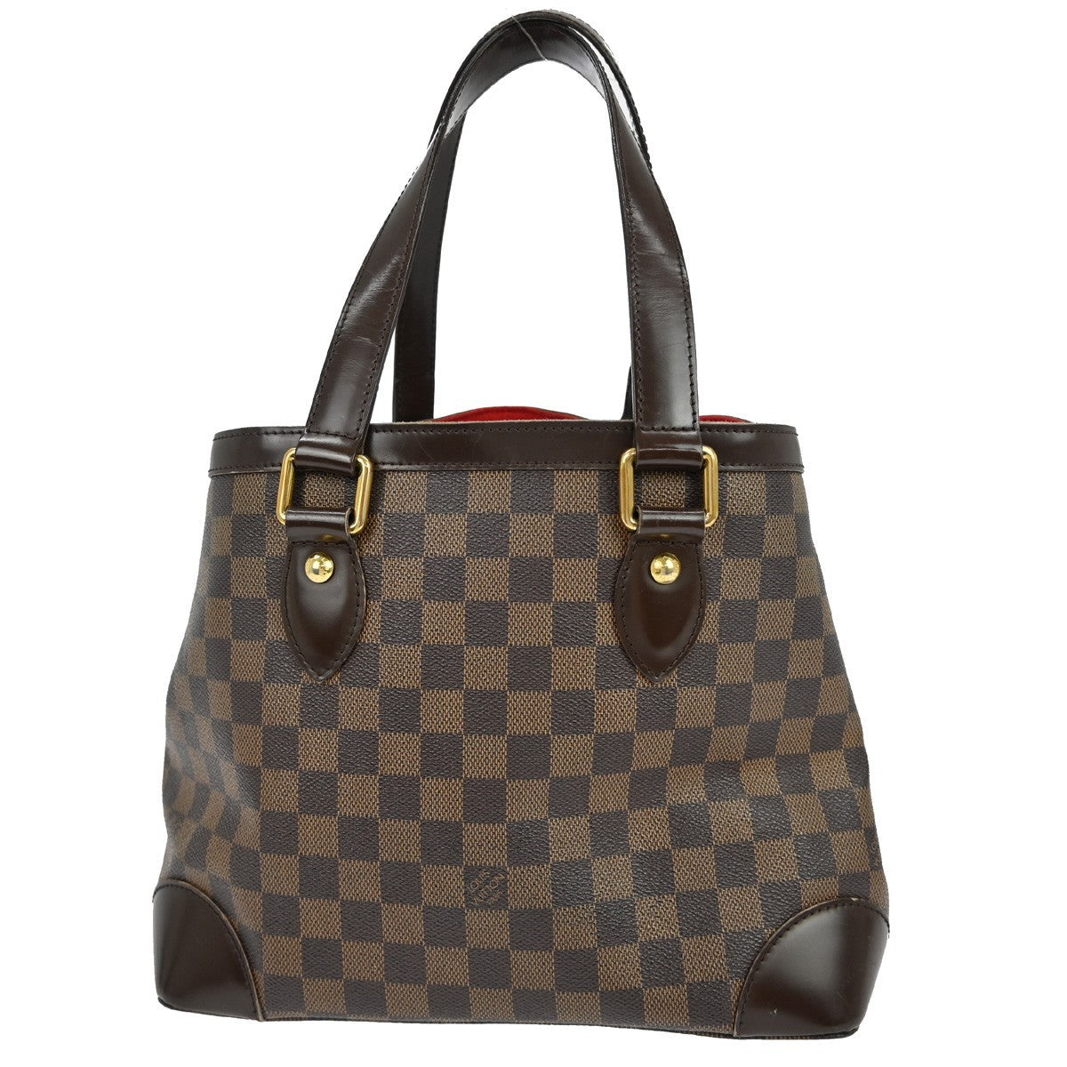 Louis Vuitton Hampstead Handbag Damier, Brown, Canvas, Handbag