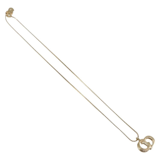 Christian Dior CD Pendant Necklace Metal, Gold, Metal, Necklace