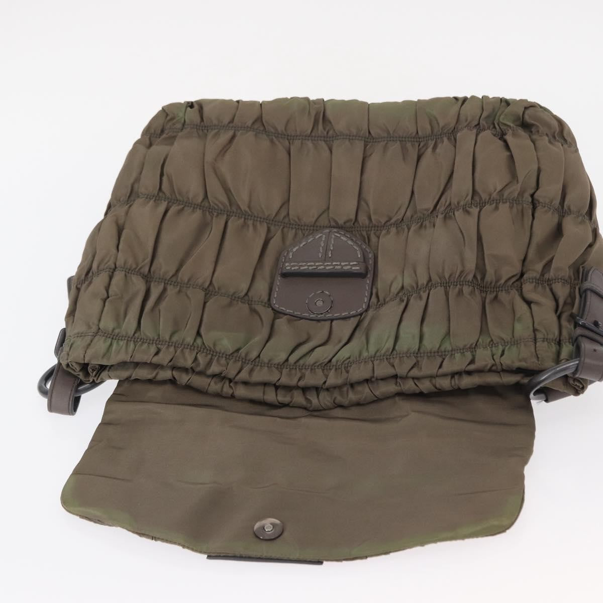 Prada Gaufre Convertible Hobo Tessuto, Gray, Nylon, Shoulder Bag