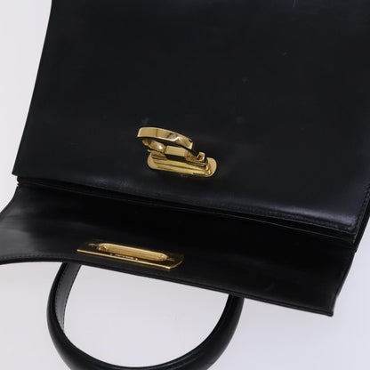 Salvatore Ferragamo Gancini Convertible Top Handle Bag Leather, BLACK, LEATHER, Handbag