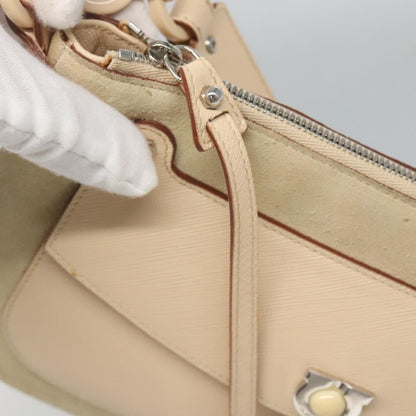 Salvatore Ferragamo Gancini Shoulder Bag Suede, BEIGE, SUEDE, Shoulder bag