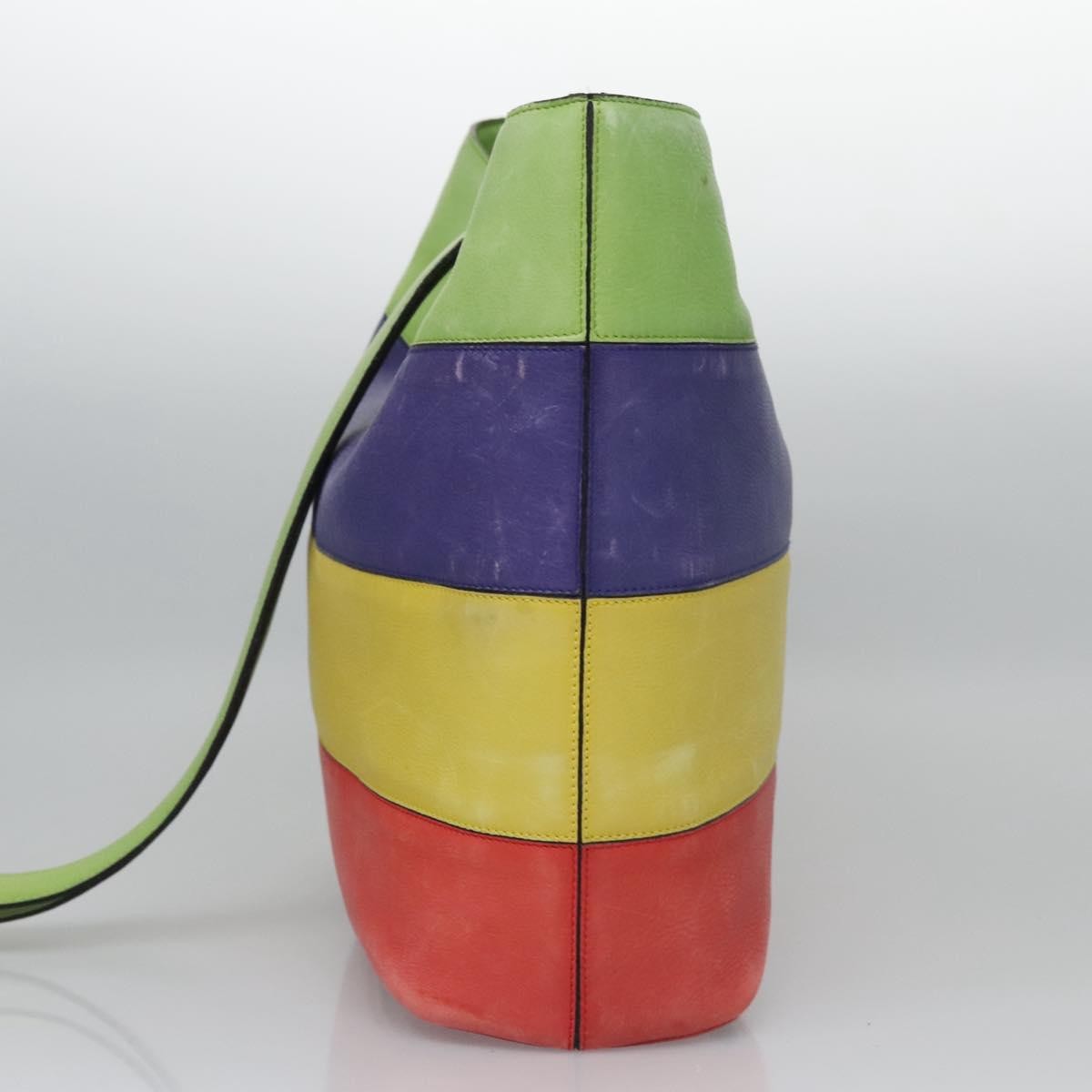 Celine Circle logo Leather, MULTICOLOUR, LEATHER, Shoulder bag