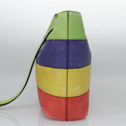 Celine Circle logo Leather, MULTICOLOUR, LEATHER, Shoulder bag