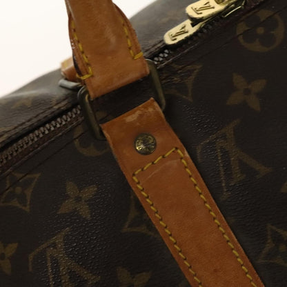 Louis Vuitton Keepall Bag Monogram Canvas, BROWN, CANVAS, Travel bag