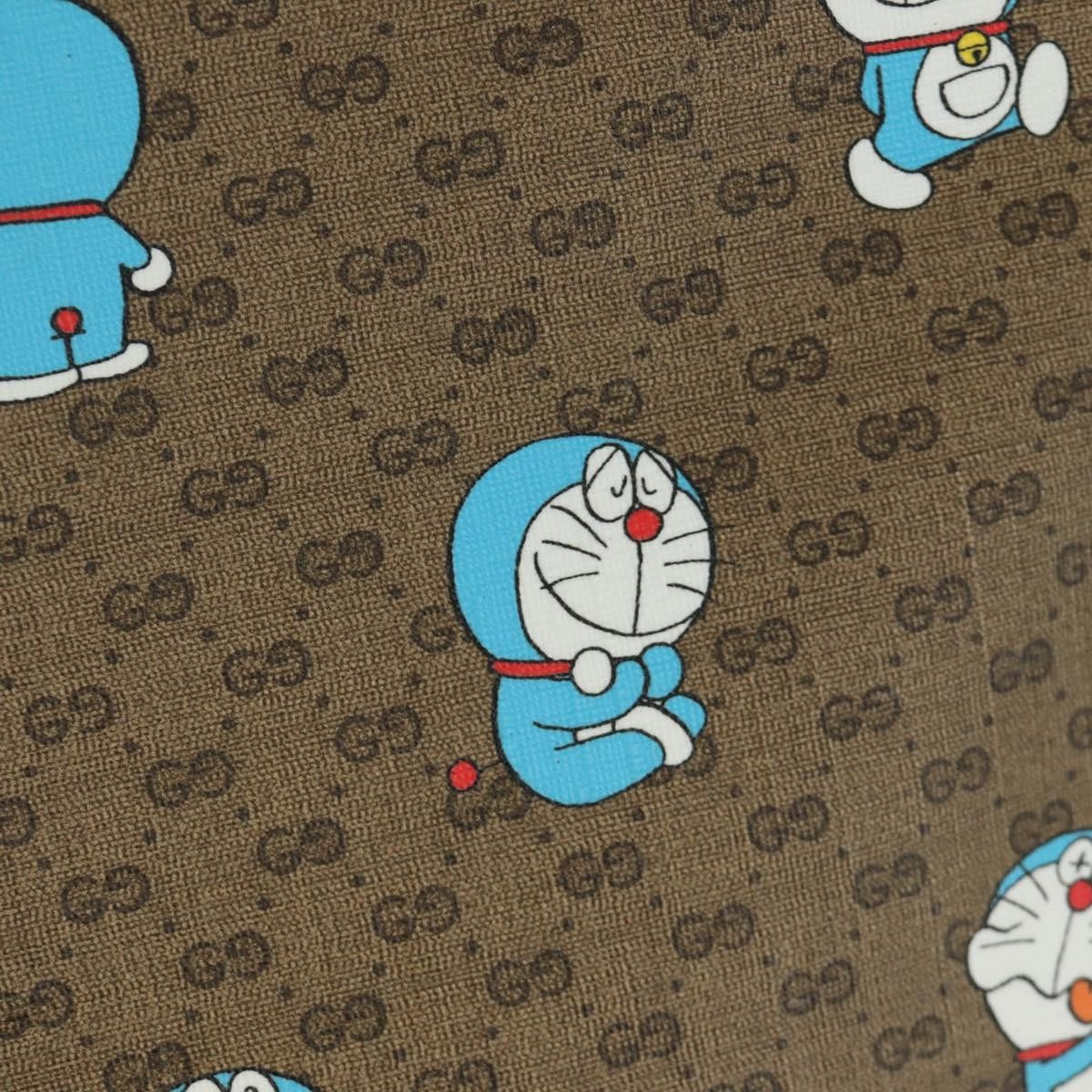 Gucci Doraemon Tote Printed Mini GG Coated Canvas, Beige, Canvas, Tote Bag