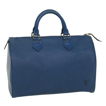 Louis Vuitton Speedy Handbag Epi Leather, BLUE, LEATHER, Handbag