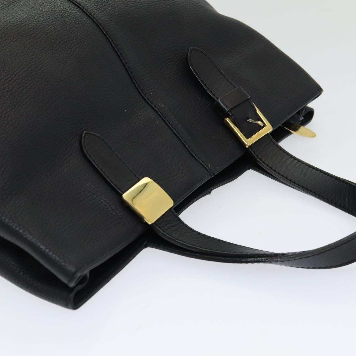 Burberry Vintage Handbag Leather, BLACK, LEATHER, Handbag