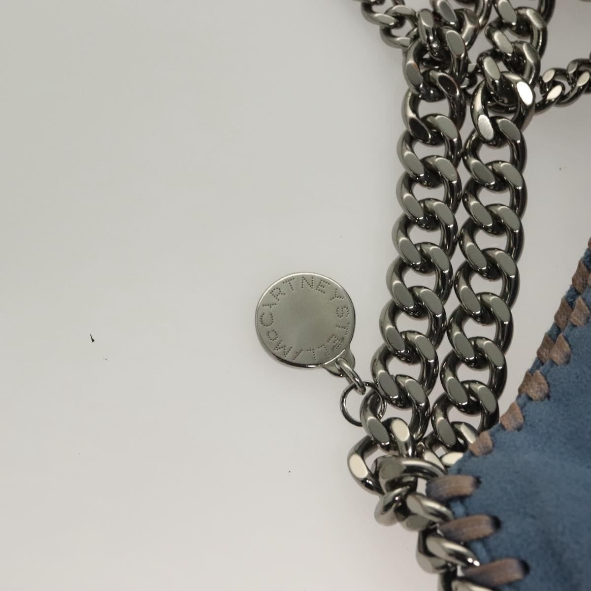 Stella McCartney Falabella Fold Over Crossbody Bag Suede, BLUE, SUEDE, Shoulder bag