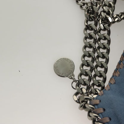 Stella McCartney Falabella Fold Over Crossbody Bag Suede, BLUE, SUEDE, Shoulder bag