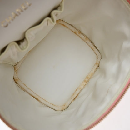 Chanel Vintage Timeless Cosmetic Case Caviar, PINK, LEATHER, Handbag