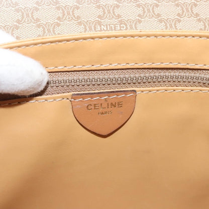 Celine Vintage Macadam Shoulder Bag Canvas, BEIGE, CANVAS, Shoulder bag