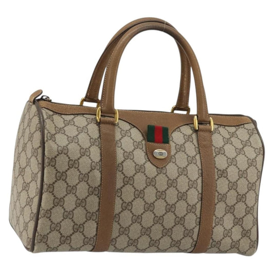 Gucci Vintage Web Sherry Line Handbag Micro GG Canvas, Beige, Canvas, Handbag