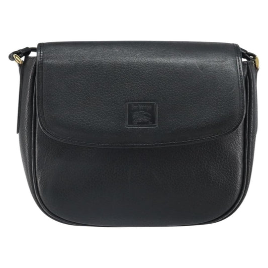 Burberry Vintage Shoulder Bag Leather, BLACK, LEATHER, Shoulder bag