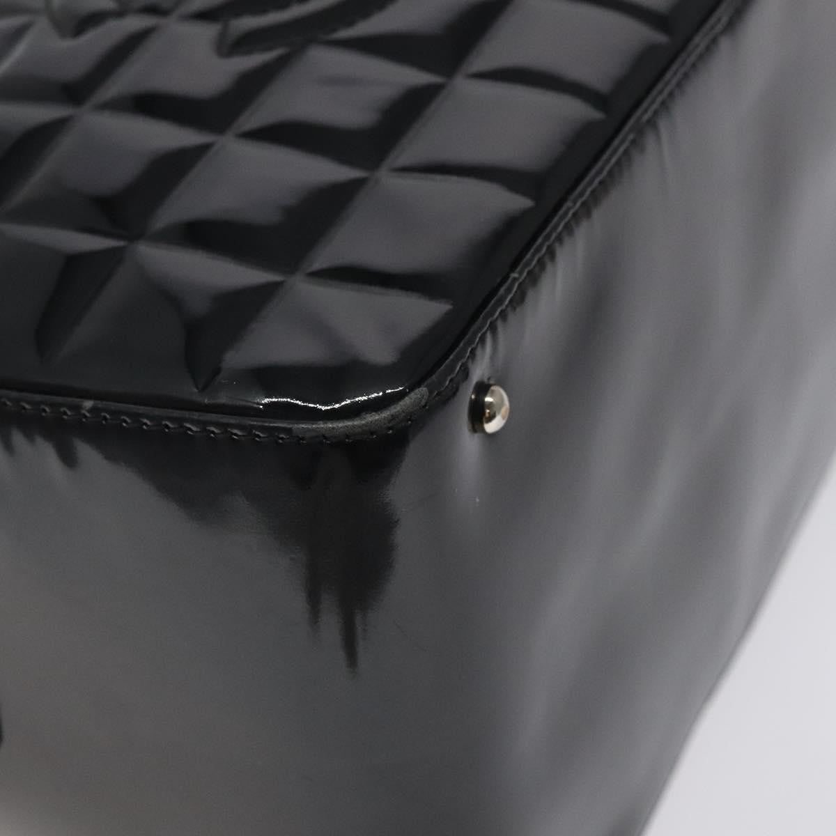 Chanel Chocolate Bar CC Bowler Bag Quilted Patent, BLACK, PATENT_LEATHER, Handbag