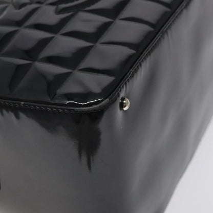 Chanel Chocolate Bar CC Bowler Bag Quilted Patent, BLACK, PATENT_LEATHER, Handbag