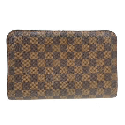 Louis Vuitton Pochette Saint Louis Damier, Brown, Canvas, Clutch