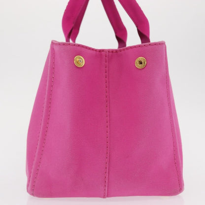 Prada Canapa Open Tote Canvas, PINK, CANVAS, Tote bag