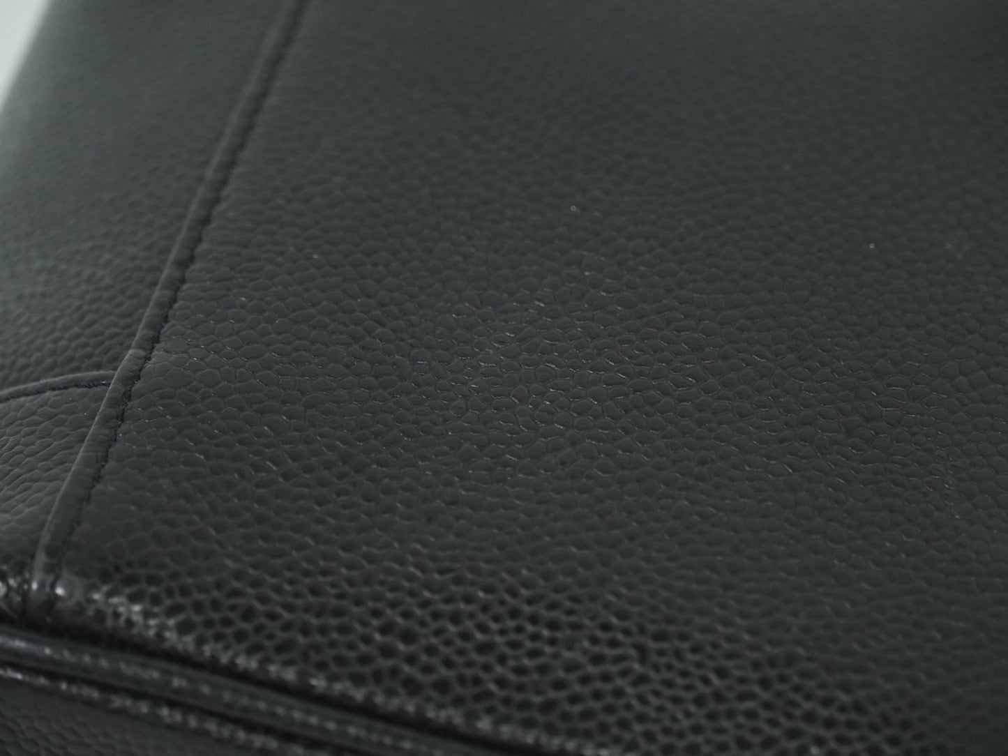 Chanel Vanity pouch Leather, BLACK, LEATHER, Toiletry Case